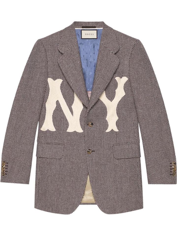 Gucci Wool Jacket With Ny Yankees&trade; Patch - Black