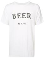 The Elder Statesman 'beer' Print T-shirt - White