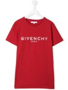 Givenchy Kids Contrast Logo T-shirt - Red