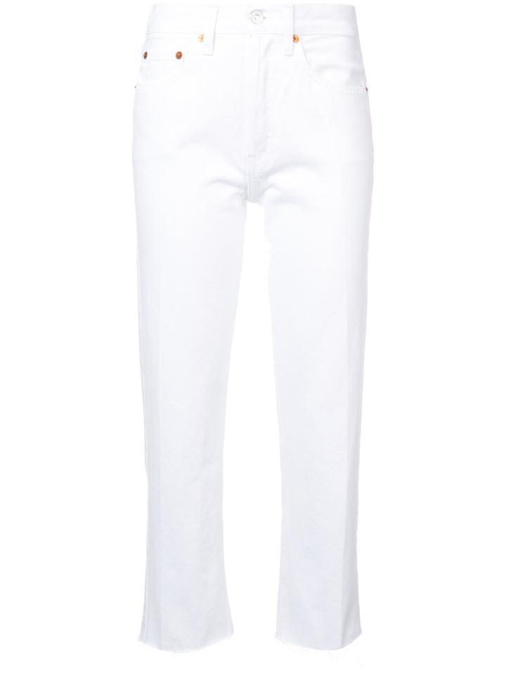Re/done Raw Edge Jeans - White