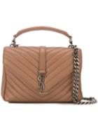 Saint Laurent Medium 'collège Monogram' Shoulder Bag, Women's, Pink/purple