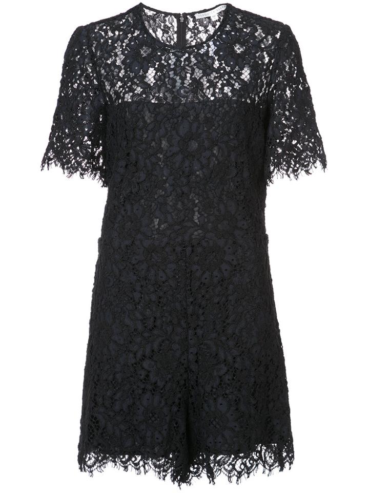 Veronica Beard Lola Lace Playsuit - Black