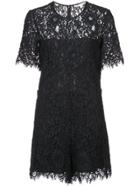 Veronica Beard Lola Lace Playsuit - Black