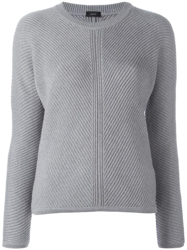 Joseph Ribbed Jumper, Women's, Size: Medium, Grey, Merino