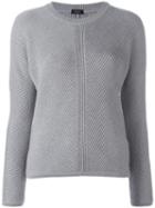 Joseph Ribbed Jumper, Women's, Size: Medium, Grey, Merino