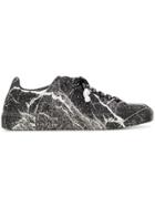 Philipp Plein Paint-effect Low Top Sneakers - Black