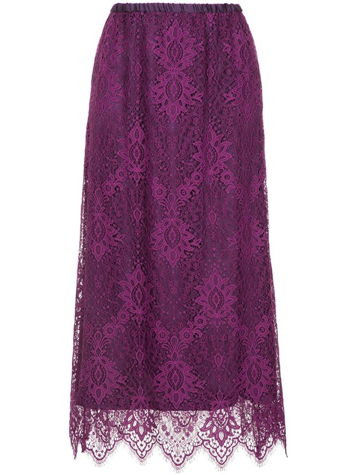 Aula Embroidered Skirt - Pink & Purple
