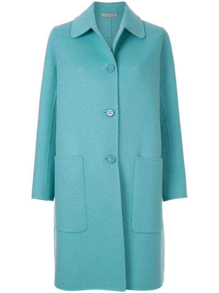 Bottega Veneta Single Breasted Coat - Blue