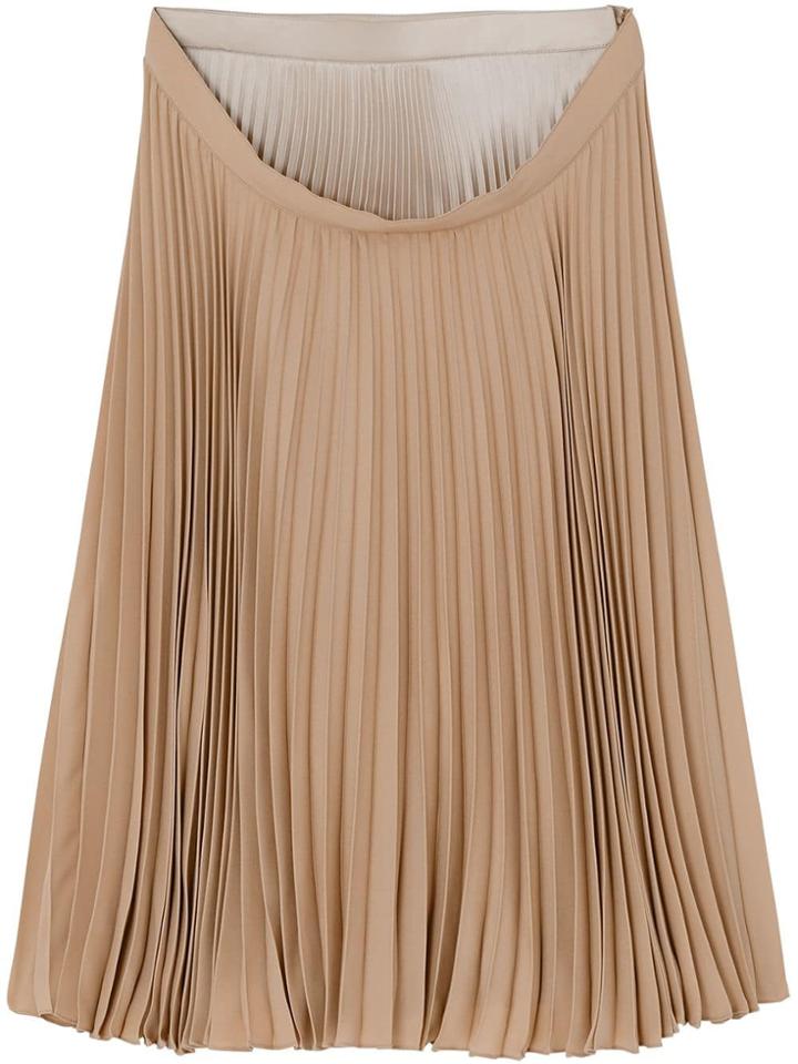 Burberry Double-waist Pleated Skirt - Neutrals