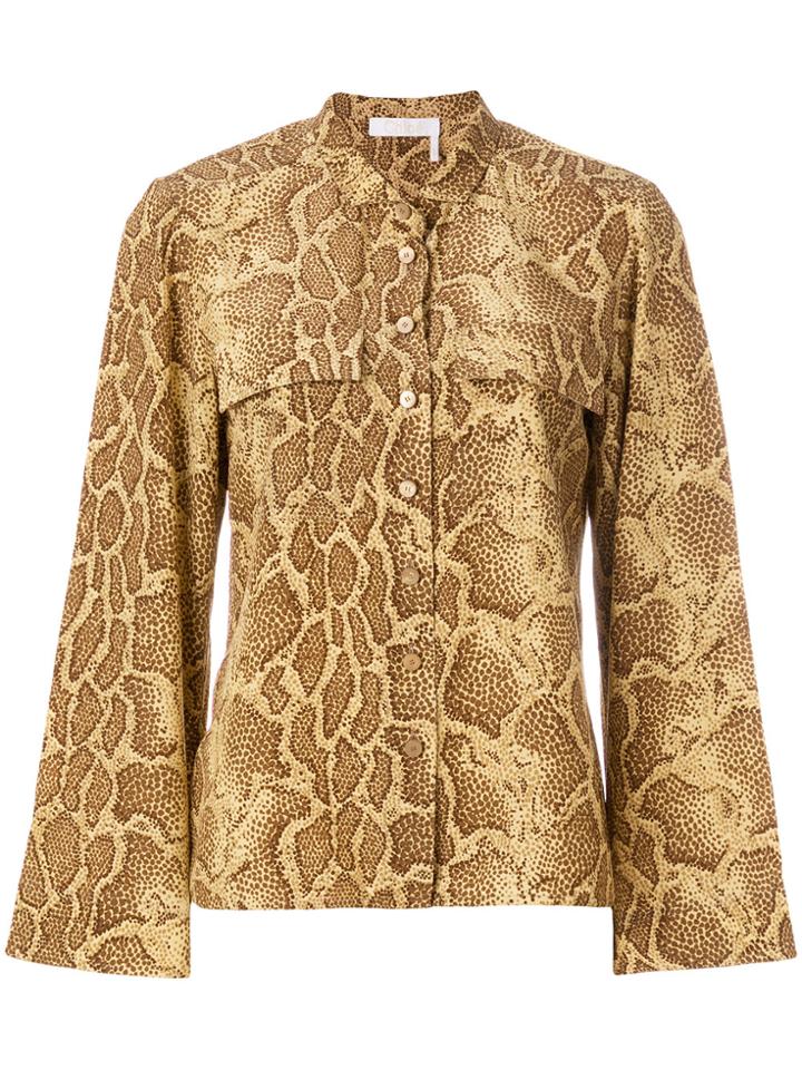 Chloé Snake Printed Shirt - Nude & Neutrals