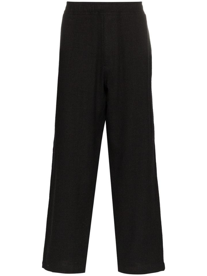 Our Legacy Linen Straight Leg Trousers - Black