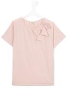 Douuod Kids Bow Detail T-shirt, Girl's, Size: 13 Yrs, Pink/purple