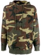 R13 Camouflage Hooded Jumper - Green