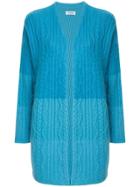 Coohem Open-front Fitted Cardigan - Blue
