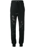 Moschino Lace Insert Trackpants, Size: Small, Black, Cotton
