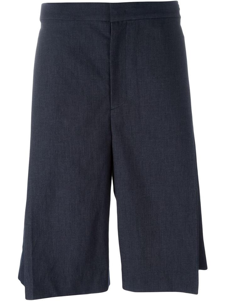 Juun.j Wide Leg Shorts, Men's, Size: 48, Blue, Cotton/polyurethane/polyester