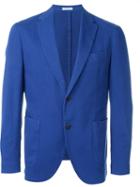 Boglioli Two Button Blazer, Men's, Size: 46, Blue, Cotton/cupro/spandex/elastane