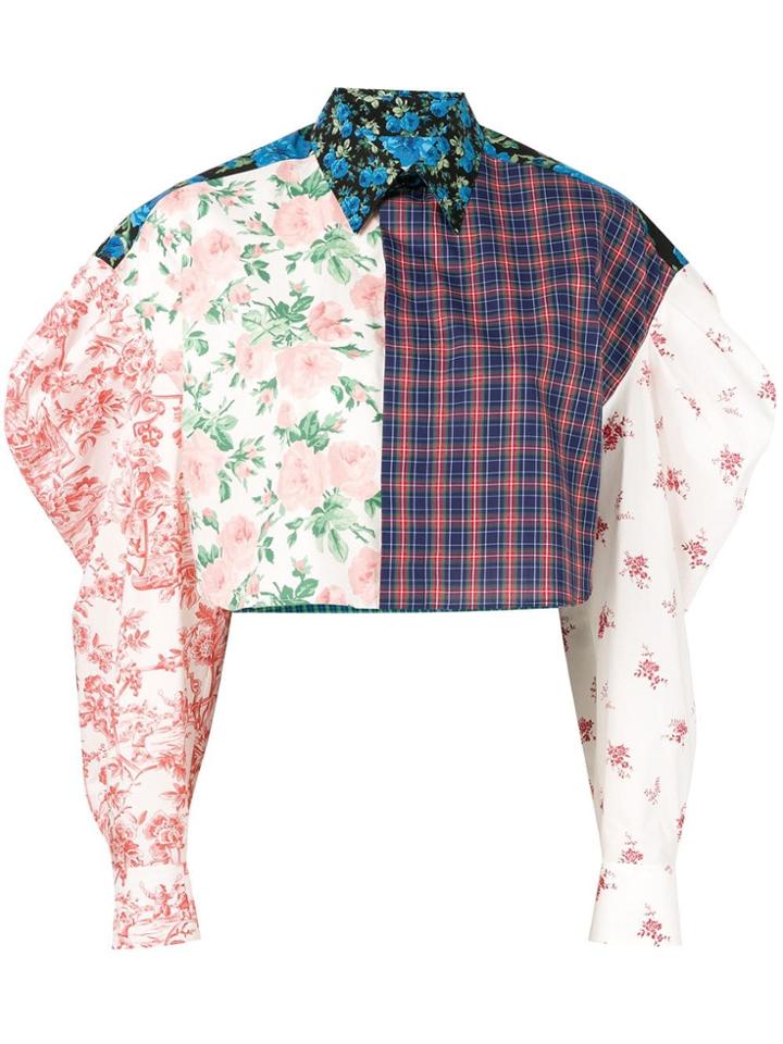 Melampo Oversized Cropped Shirt - White