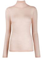 Semicouture Turtle Neck Knit Top - Pink