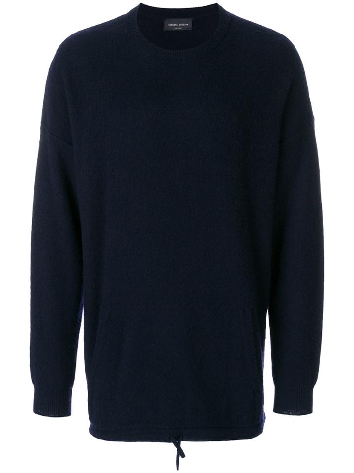 Roberto Collina Front Pocket Jumper - Blue