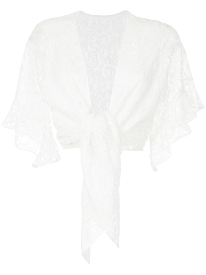Suboo Sweet Thing Lace Tie Top - White