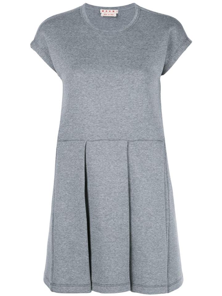 Marni Pleated Skirt Dress - Grey