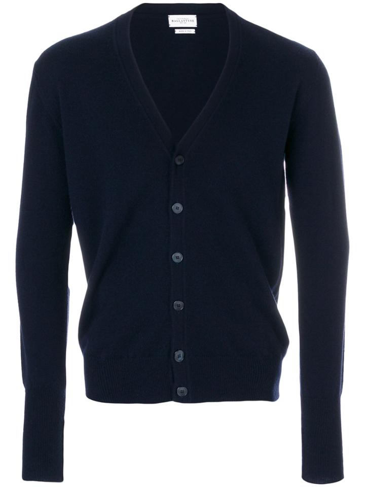 Ballantyne Button-down Cashmere Cardigan - Blue