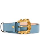 Versace Barocco Buckle Belt - Blue