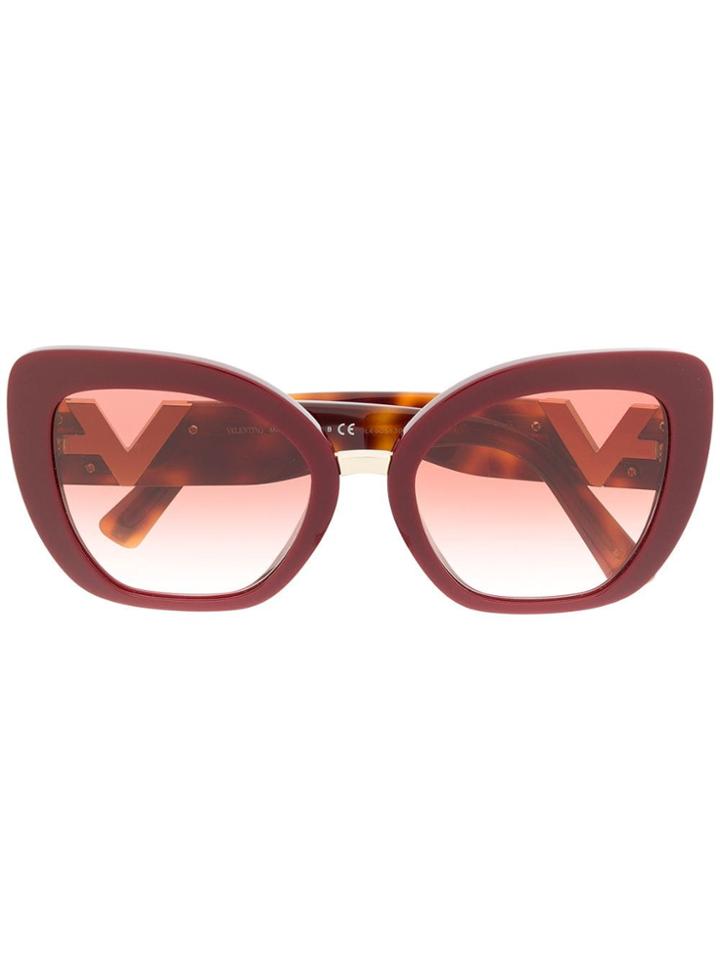 Valentino Eyewear V Logo Sunglasses - Red