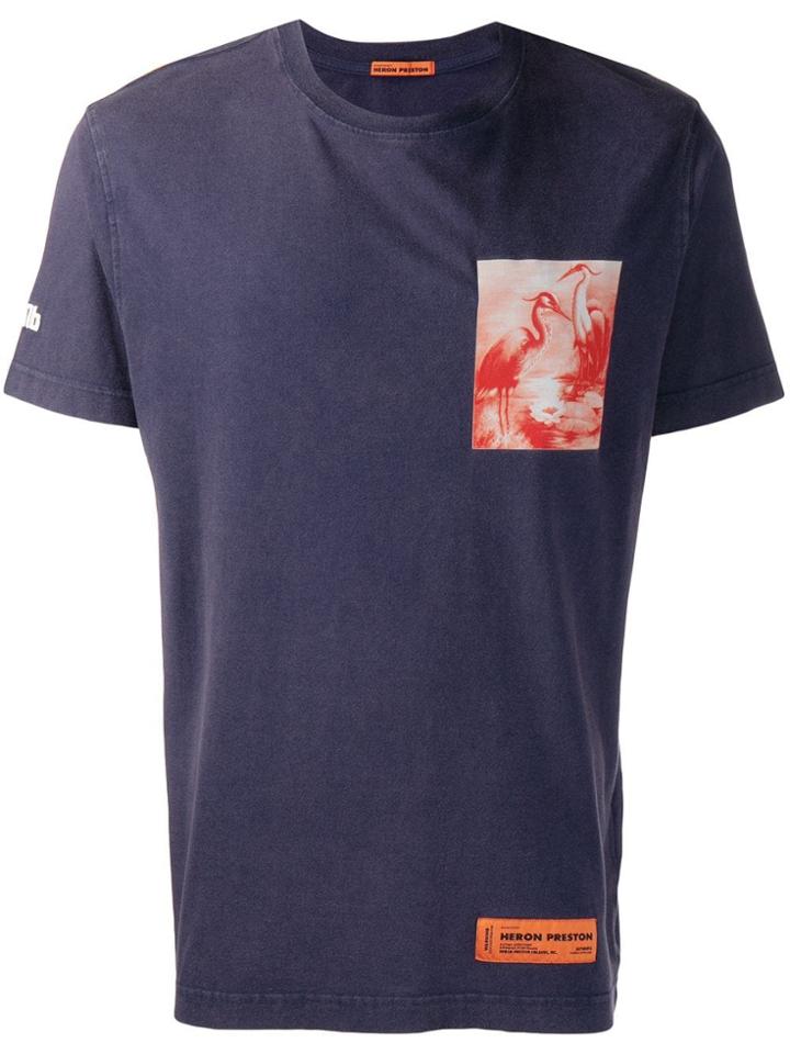 Heron Preston Print Detail T-shirt - Blue