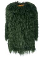 Alessandra Chamonix Fur Detail Coat - Green