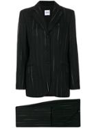 Moschino Vintage Pin-stripe Suit - Black