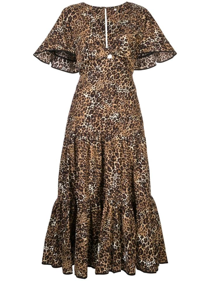 Johanna Ortiz Leopard-print Dress - Brown