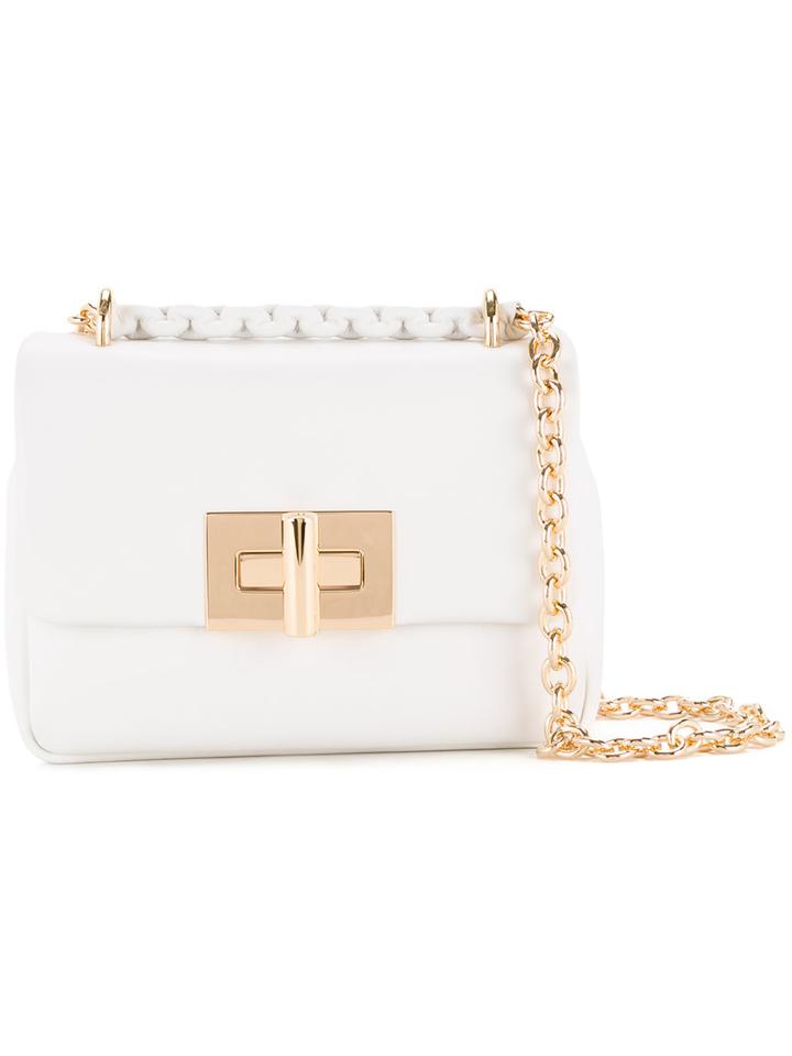 Tom Ford Contrast Shoulder Bag, Women's, White, Calf Leather