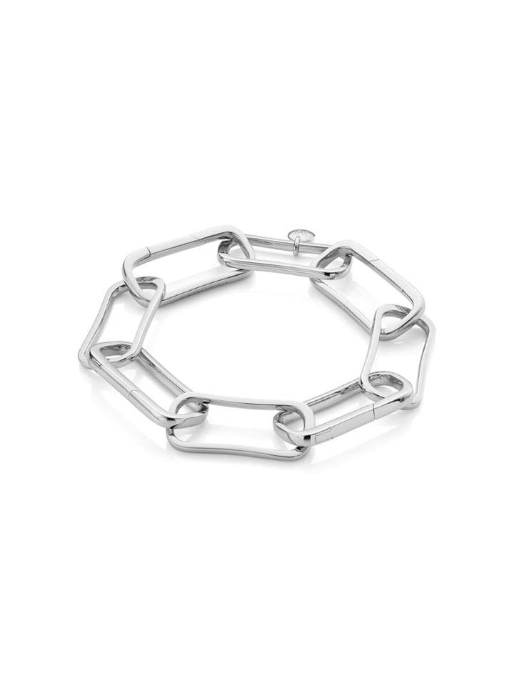 Monica Vinader Alta Capture Large Link Charm Bracelet - Silver