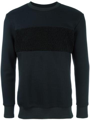 Matiéres Textured Stripe Sweatshirt, Men's, Size: Small, Blue, Cotton/wool
