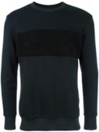 Matiéres Textured Stripe Sweatshirt, Men's, Size: Small, Blue, Cotton/wool