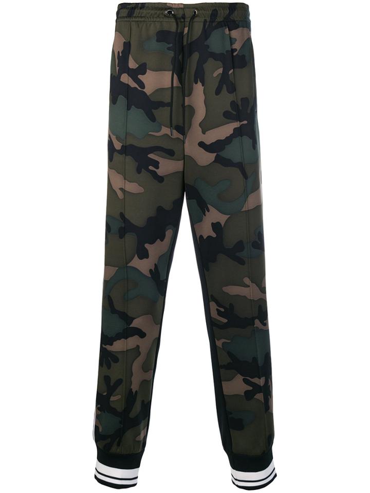 Valentino Camouflage Track Pants - Green