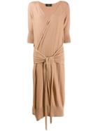 Maison Flaneur Tie Waist Dress - Neutrals