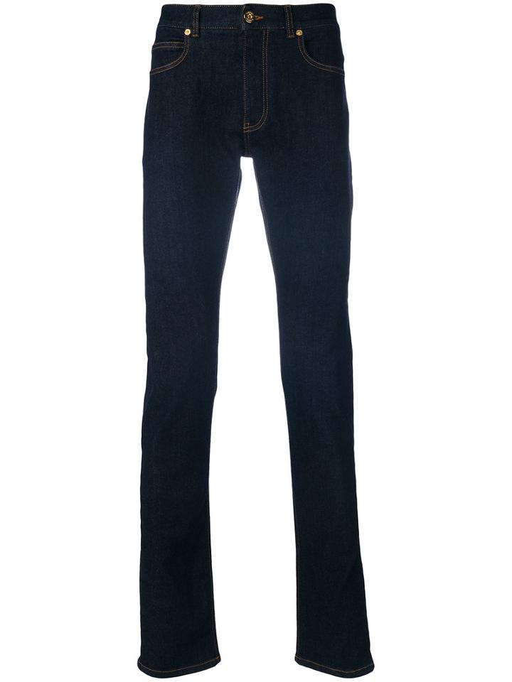 Versace - Straight Leg Jeans - Men - Cotton/polyester/spandex/elastane - 33, Blue, Cotton/polyester/spandex/elastane