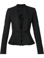 Elie Saab Peplum Jacket, Women's, Size: 40, Black, Cotton