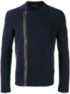 Z Zegna Zip-up Coat, Men's, Size: Medium, Blue, Cotton/lamb Skin