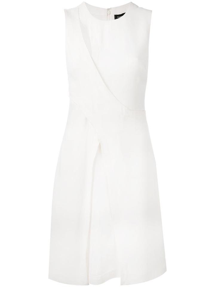 Proenza Schouler Layered Shift Dress, Women's, Size: 6, White, Acetate/viscose/silk