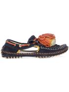 Carven Slip-on Fringe Moccasin - Blue