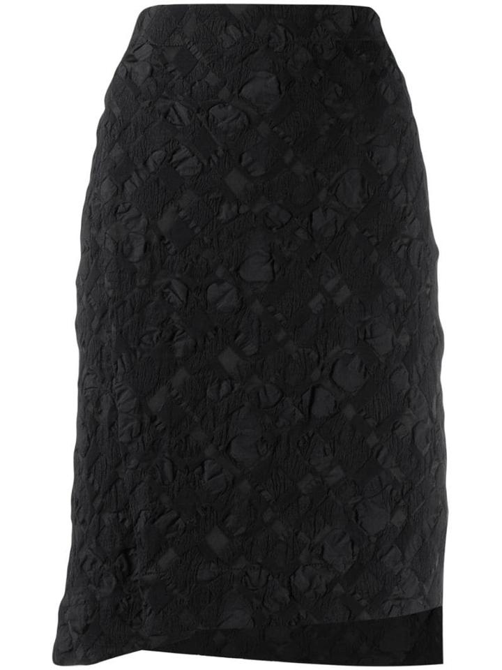 Issey Miyake Patterned Skirt - Black