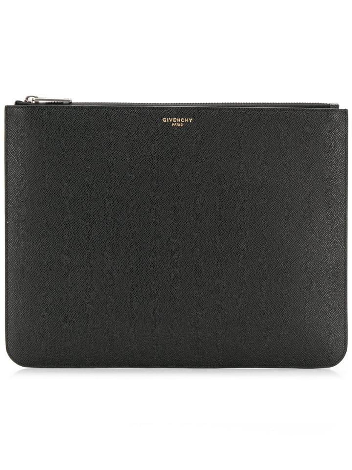 Givenchy Textured Zipped Pouch - Black