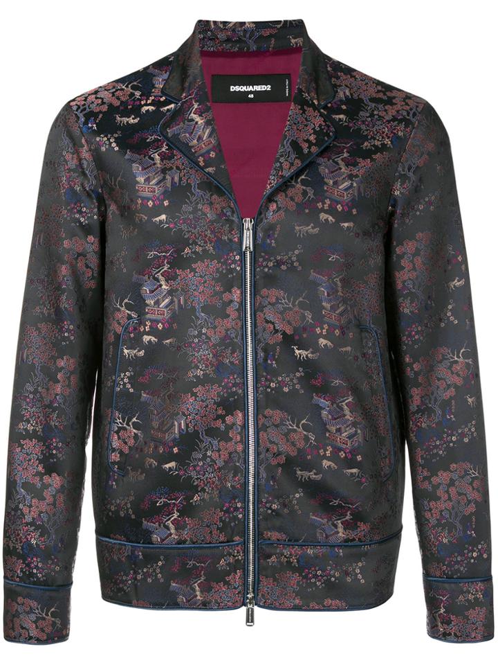 Dsquared2 Oriental Brocade Jacket - Black
