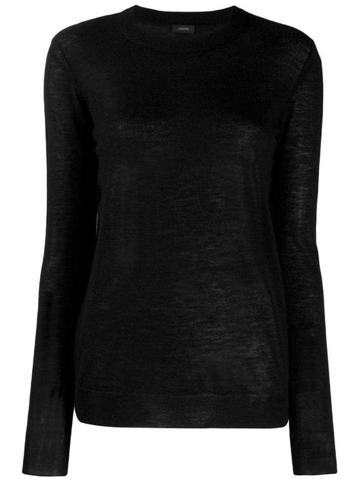 Joseph Cashmere Crew Neck Jumper - Black