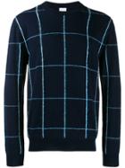 Paul Smith Checked Pattern Jumper - Blue
