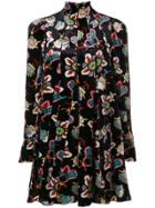 Valentino Pleated Floral Dress - Multicolour